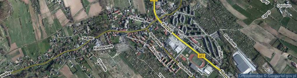 Zdjęcie satelitarne Topolowa ul.